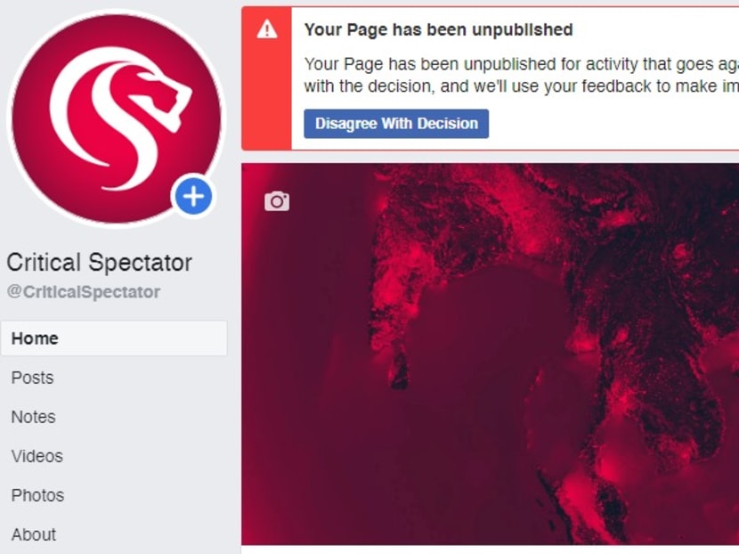 Facebook removes Critical Spectator admin accounts for violating policies Facebook removes Critical Spectator admin accounts for violating policies