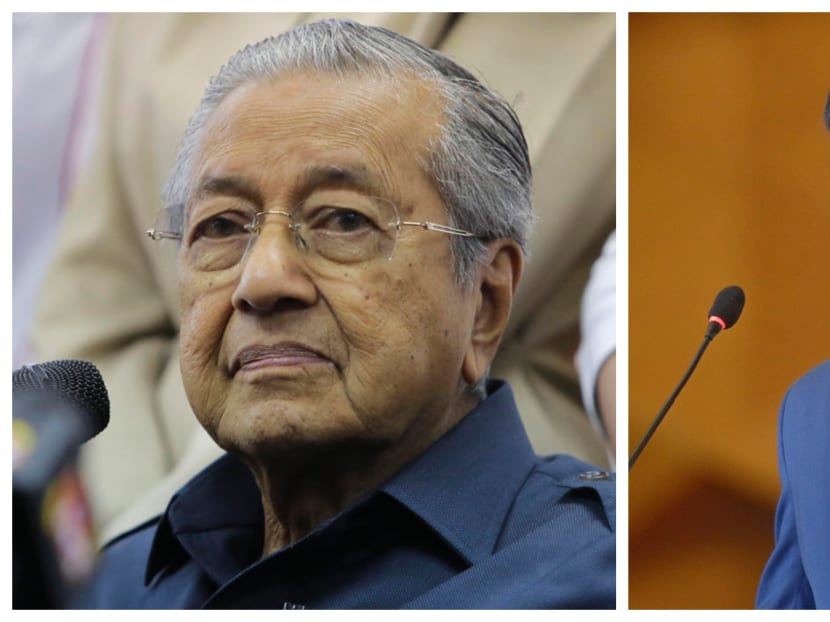 Prime Minister Mahathir Mohamad (left) and Youth and Sports Minister Syed Saddiq.