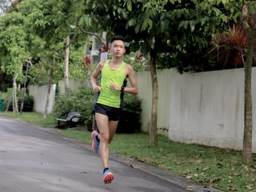 TODAY journalist Justin Ong out on a run.