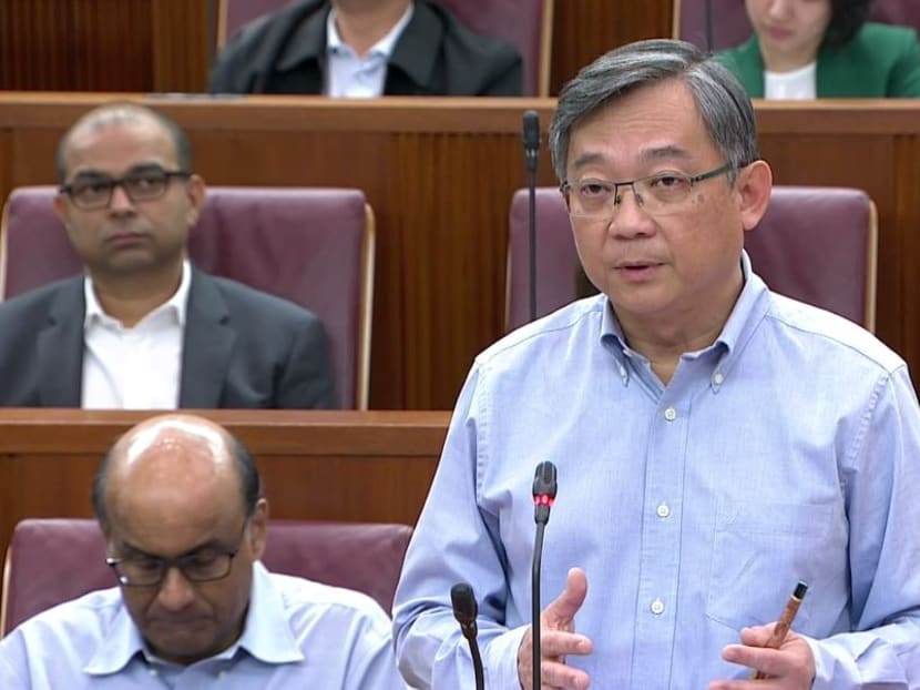 Health Minister Gan Kim Yong in Parliament. Mr Gan rejected allegations that his ministry sought to cover up the leak of Singapore’s HIV Registry.