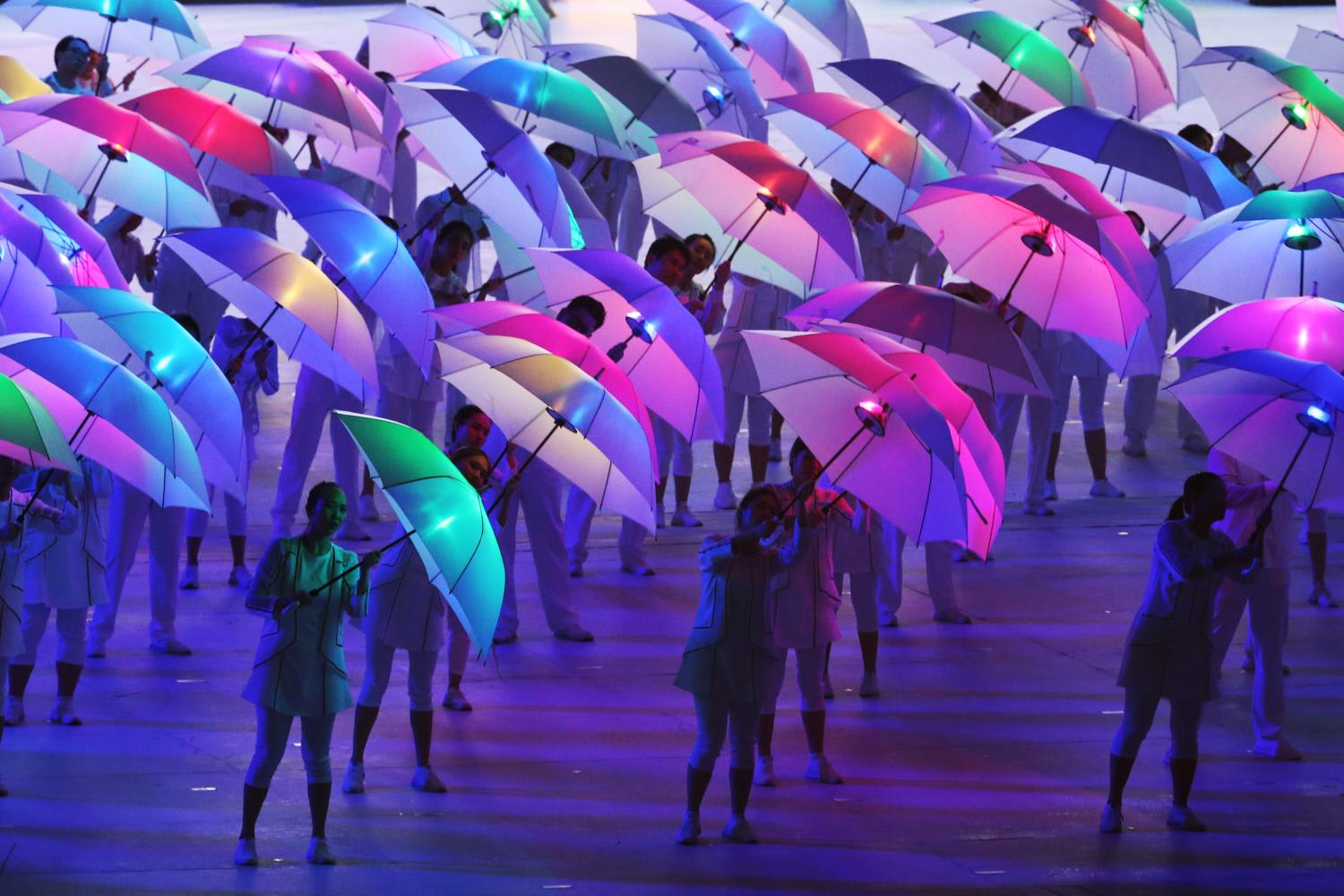 A scene from the National Day Parade show in 2021. A scene from the National Day Parade show in 2021.