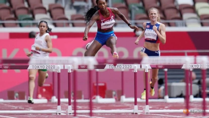 Olympics-Athletics-Americans McLaughlin, Muhammad ease ahead in 400m hurdles Olympics-Athletics-Americans McLaughlin, Muhammad ease ahead in 400m hurdles
