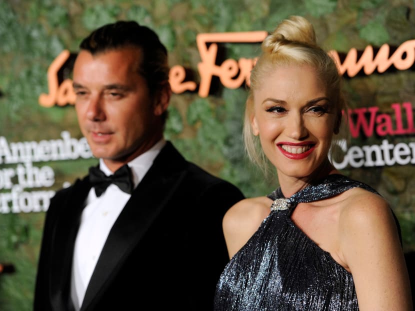 In this Oct 17, 2013 file photo, Gavin Rossdale, left, and Gwen Stefani arrive at the Wallis Annenberg Center for the Performing Arts Inaugural Gala in Beverly Hills, California. Photo: AP