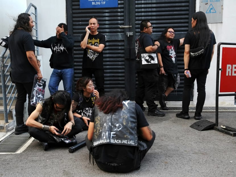 About 100 fans turned up for a meet-and-greet with members of Swedish black-metal band Watain even though their concert was cancelled by the authorities here.