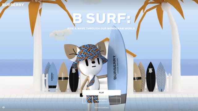 BURBERRY推出线上冲浪游戏　还能和朋友连线对战！