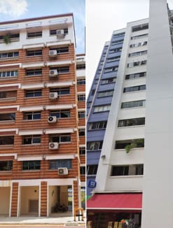 An executive maisonette at Block 156 Pasir Ris Street 13 (left) and a jumbo executive apartment at Block 832 Woodlands Street 83 (right) have sold for more than a million dollars in May 2022.