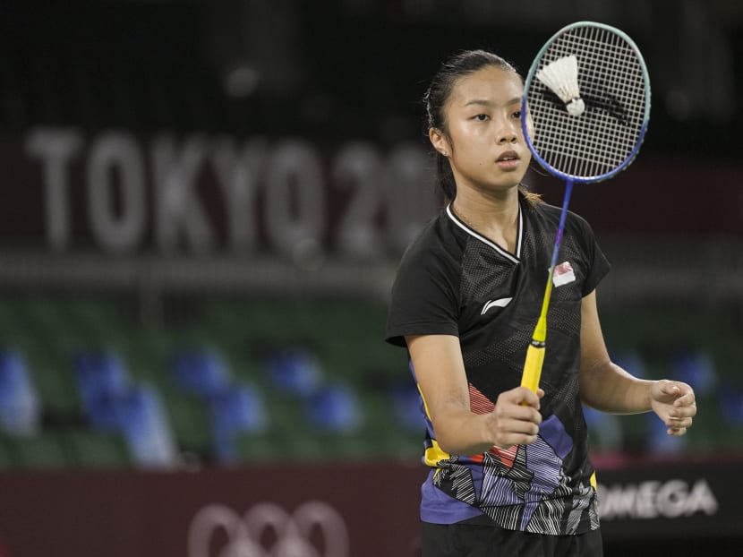 Singapore badminton player Yeo Jia Min in action at the Tokyo Olympics against Mexico’s Haramara Gaitan on July 27, 2021.