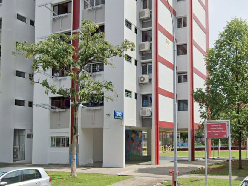 Court documents showed that Huang Baoying was allegedly attacked around 11pm on May 4, 2021 at Block 602 Clementi West Street 1 (pictured).
