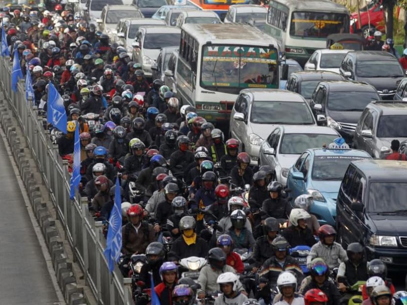 Traffic jam in Jakarta. Photo: Reuters