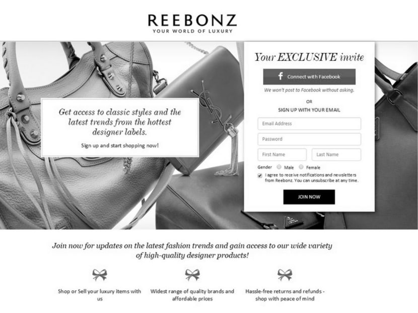 Screenshot of Reebonz’s homepage. Two of the largest venture capital investments made in 2013 were in e-commerce fashion start-ups Zalora and Reebonz, reflecting the huge potential e-commerce has.