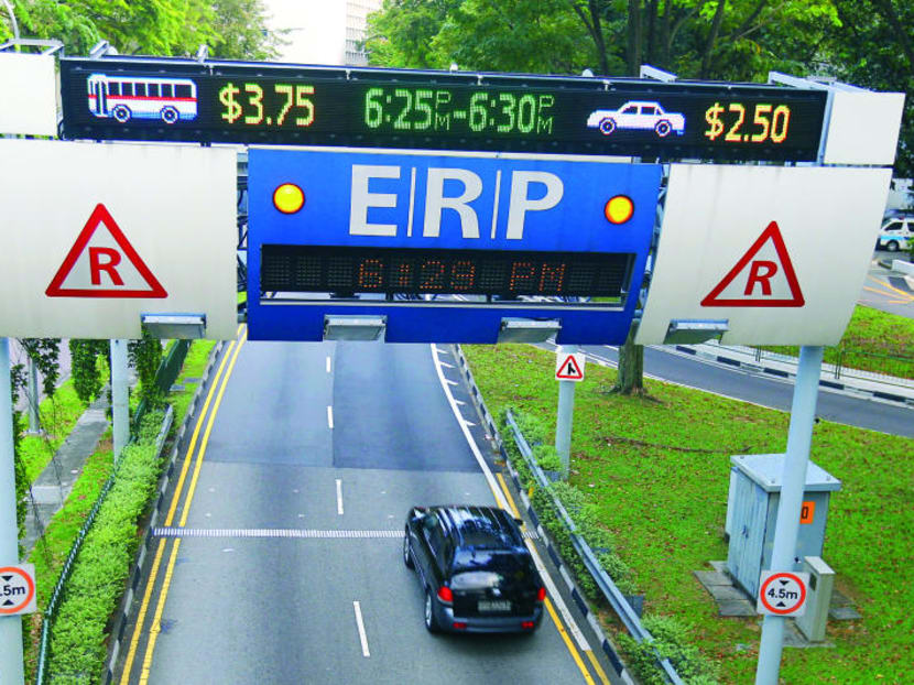 The LTA is considering activating an ERP gantry that leads to the KPE. TODAY file photo.