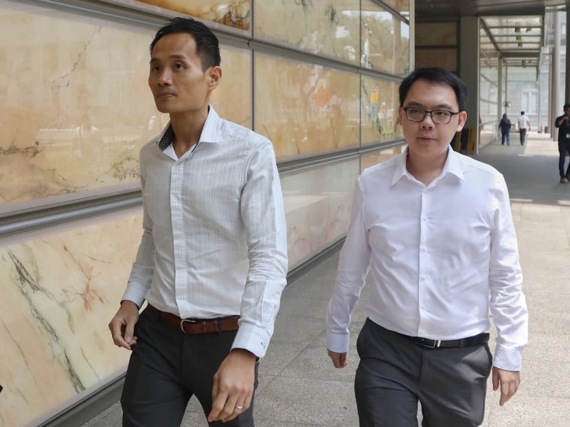 Aljunied-Hougang Town Council councillors Kenneth Foo Seck Guan (left) and Chua Zhi Hon (right) took the stand on Monday (Oct 29).