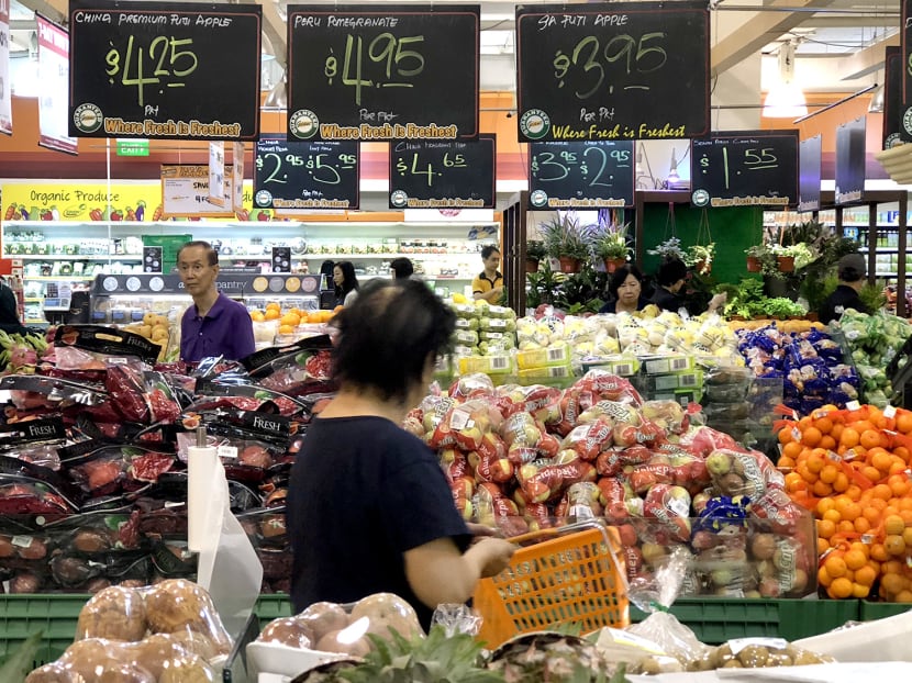 A supermarket in Singapore. International rice prices are expected to increase due to greater consumption. Domestic rice prices have already gone up by 3.6 per cent in the third quarter, compared with the same period a year ago.