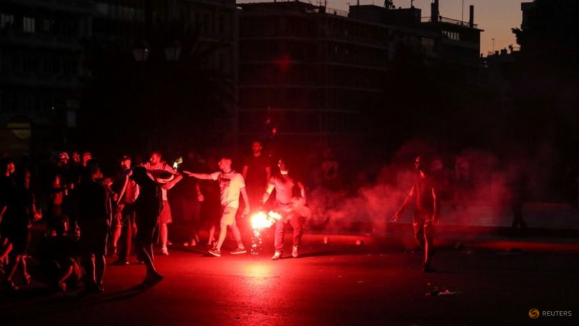 Greek police use tear gas, water canon during Athens COVID-19 vaccine protest Greek police use tear gas, water canon during Athens COVID-19 vaccine protest