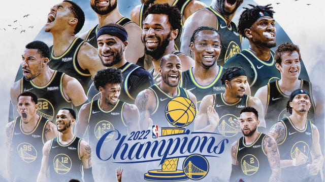 NBA总冠军赛：金州勇士队夺得本年度冠军