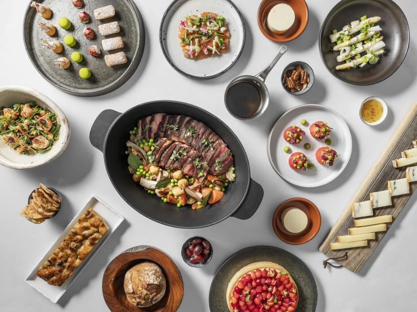 Some of the dishes served up by Saint Pierre in its Room Service by Saint Pierre experience. Some of the dishes served up by Saint Pierre in its Room Service by Saint Pierre experience.