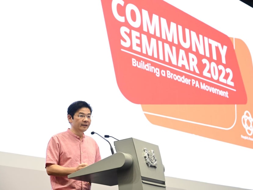 DPM Wong speaking at PA’s Community Seminar on Oct 29, 2022.