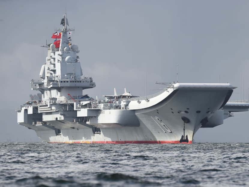China's sole aircraft carrier, the Liaoning, arrives in Hong Kong waters on July 7, 2017, less than a week after a high-profile visit by president Xi Jinping. Photo: AFP