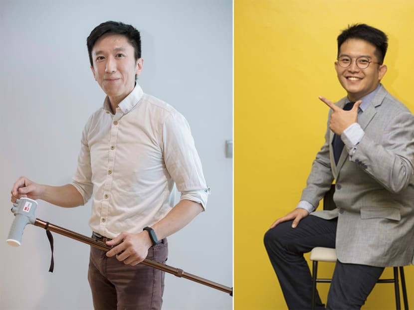 Institute of Technical Education lecturer Jeff Koh Hock Tong (left), who received a President's Award for Teachers, and Mr Dennis Lim Chee Wei, also an ITE lecturer, who was one of 17 finalists for the award.