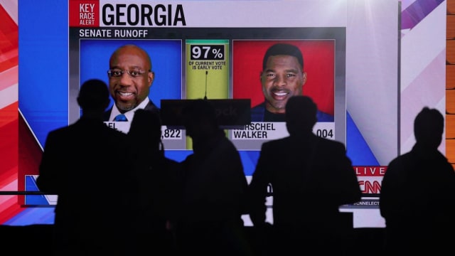 美国佐治亚州参议院议席第二轮投票 非官方结果：民主党候选人险胜