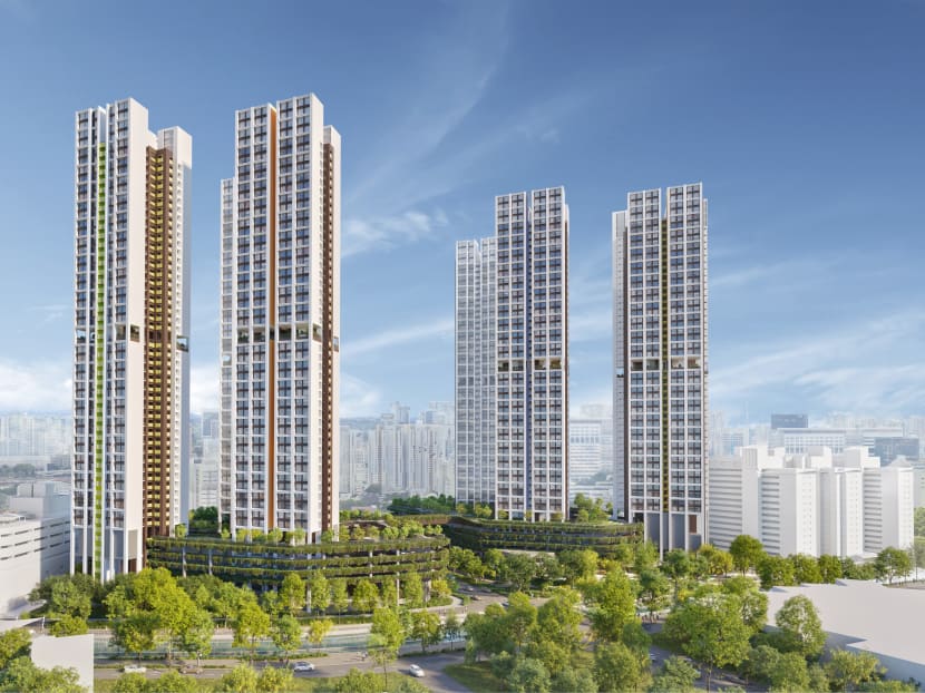 An artist's impression of the Rochor project where Build-To-Order flats will be offered under the new Prime Location Public Housing model.