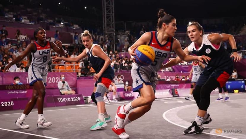 Olympics-Basketball 3x3-US women defeat ROC to claim first ever gold medal at Games