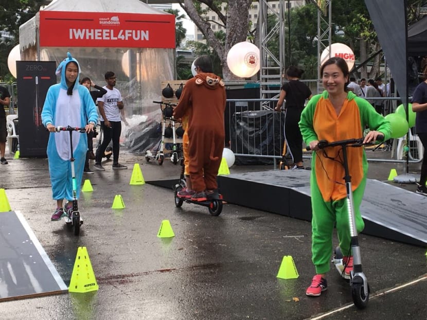 The second edition of iWheel4Fun festival will see personal mobility device (PMD) riders gathering and attempting to enter into the Singapore Book of Records on Sep 9. Photo: iWheel4Fun