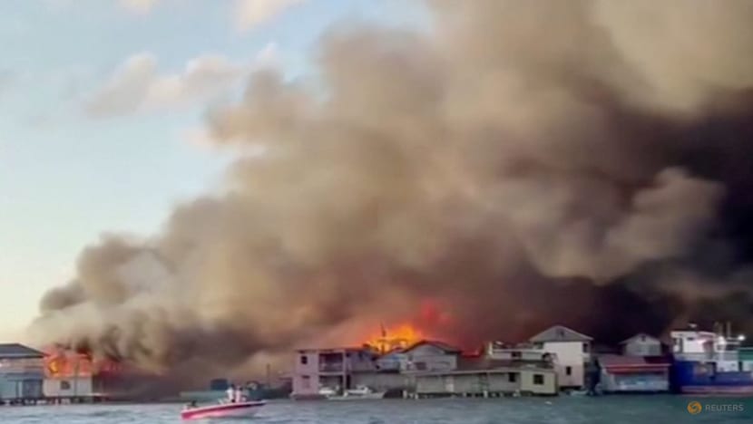 Fire devastates Honduras' Caribbean resort island of Guanaja Fire devastates Honduras' Caribbean resort island of Guanaja