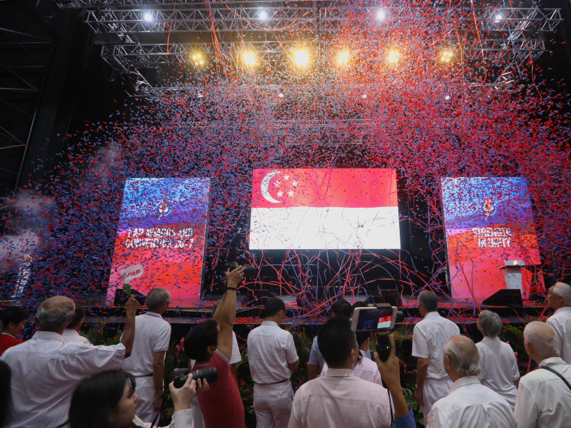 Photo of the day: Some 2,000 People's Action Party activists attended the party's convention on Sunday (Nov 19). Prime Minister Lee Hsien Loong said that Singapore's economy may grow beyond three per cent this year. Photo: Koh Mui Fong/TODAY