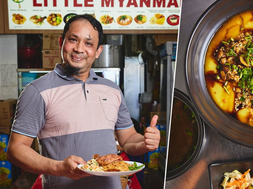 He uses his self-taught culinary skills to introduce his native Myanmar food to Singaporeans. He uses his self-taught culinary skills to introduce his native Myanmar food to Singaporeans.