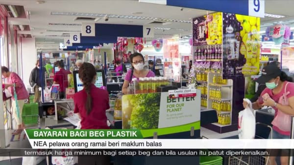 NEA pelawa orang ramai beri maklum balas tentang bayaran bagi beg plastik di pasar raya 