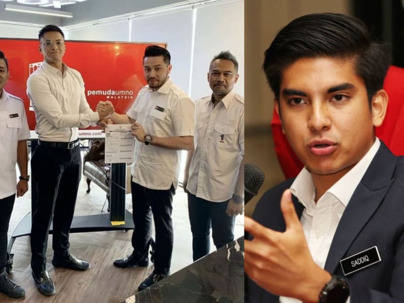 Mr Syed Abdullah Abdul Rahman (second from left), the elder brother to Bersatu Youth chief Syed Saddiq Abdul Rahman, has joined the Malay nationalist party Umno.
