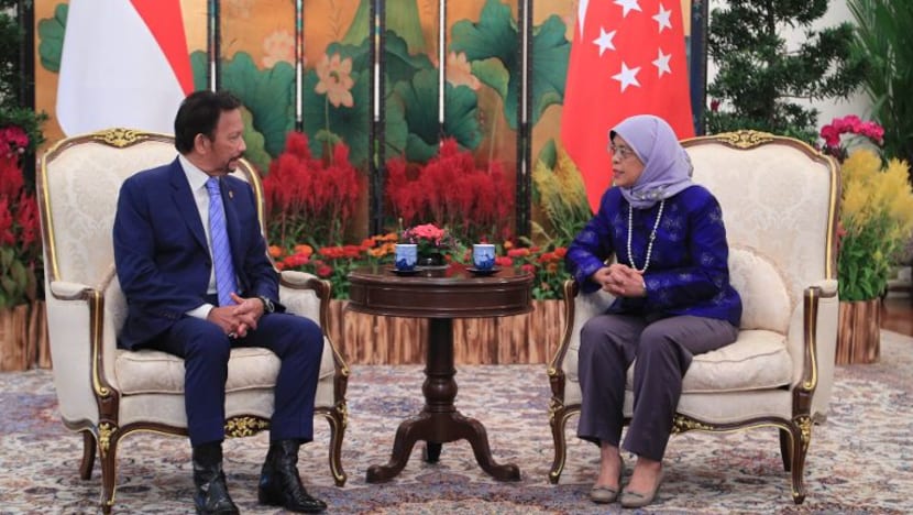 Presiden Halimah terima kunjungan hormat Sultan Brunei