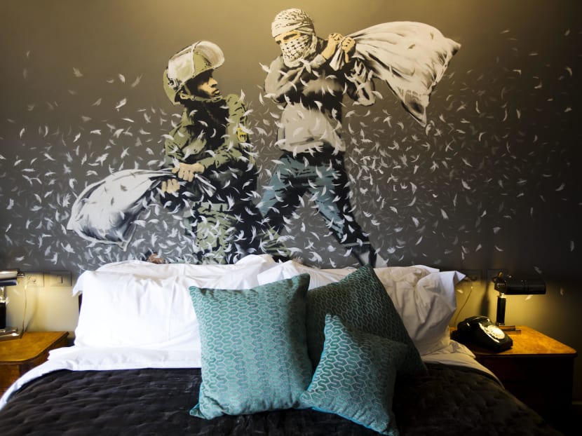 Banksy’s art in West Bank hotel with world’s ‘worst view’
