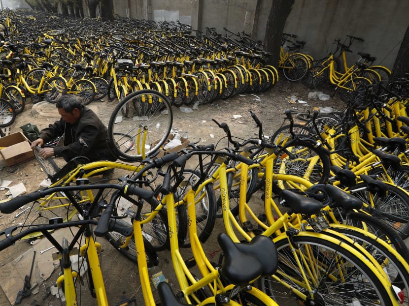 Ofo bikes. AP file photo
