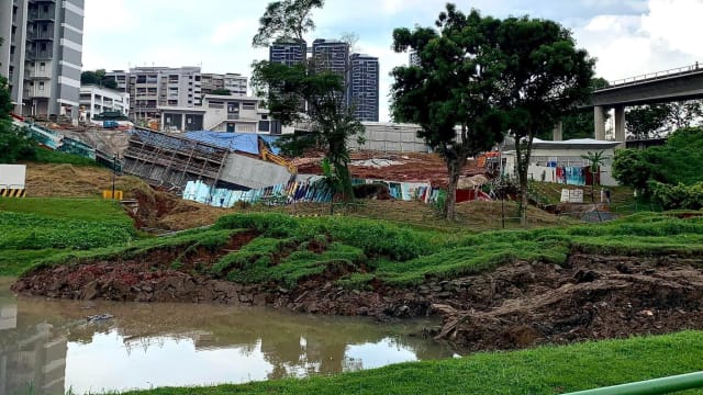 金文泰NorthArc组屋项目工地附近土崩 建设局发出停工令