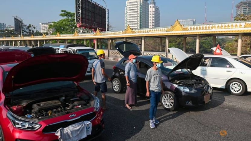 Myanmar protesters hope 'broken down' cars can stymie a crackdown Myanmar protesters hope 'broken down' cars can stymie a crackdown