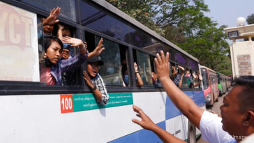 Myanmar frees 600 protesters detained at anti-coup rallies Myanmar frees 600 protesters detained at anti-coup rallies