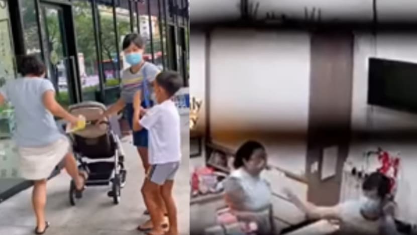Klinik di Bukit Batok siasat video pekerja tendang kereta sorong bayi, pekik ke arah wanita yang lontar barang di kaunter