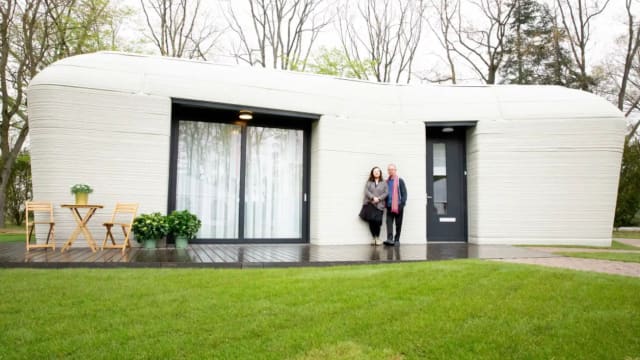 荷兰研究人员用3D打印技术 打造出水泥房子
