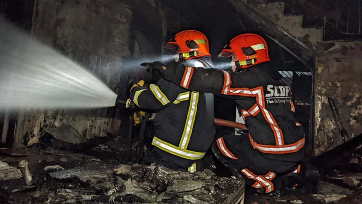 More than 200 people evacuated after fires break out in Tampines and Bedok - CNA