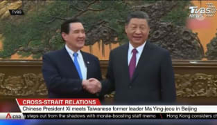 Chinese President Xi Jinping meets Taiwan's former leader Ma Ying-jeou in Beijing