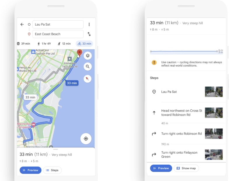 Google 2025 maps cycling