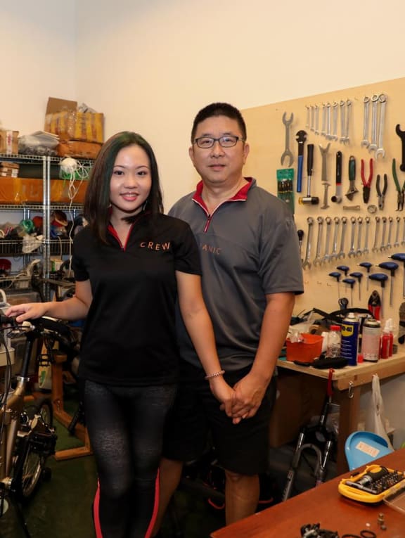 Ms Elena Chong and Mr David Chong, founders of TheBikeShack. Ms Elena Chong and Mr David Chong, founders of TheBikeShack.