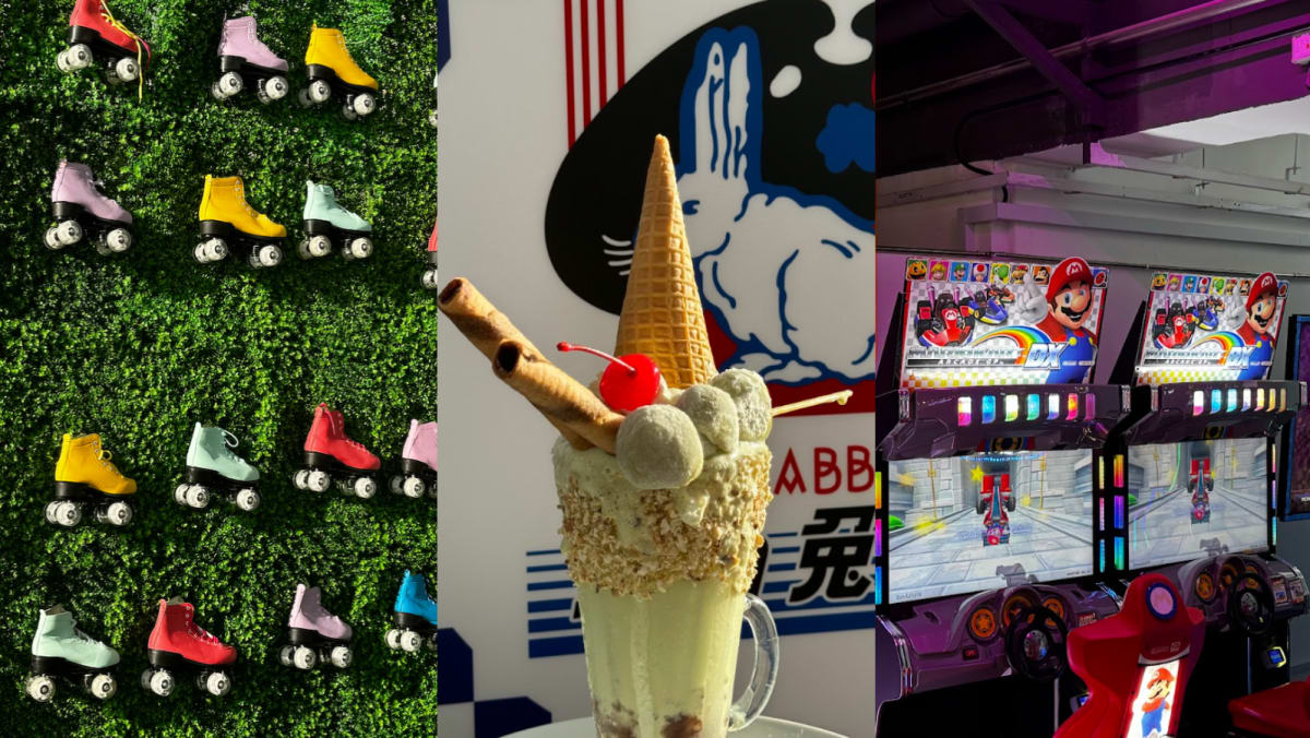 Visit a roller skating rink, White Rabbit pop-up cafe and arcade in one location at Clarke Quay