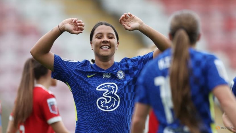 Football: Kerr at the double as Chelsea rout United, Arsenal go top of WSL Football: Kerr at the double as Chelsea rout United, Arsenal go top of WSL