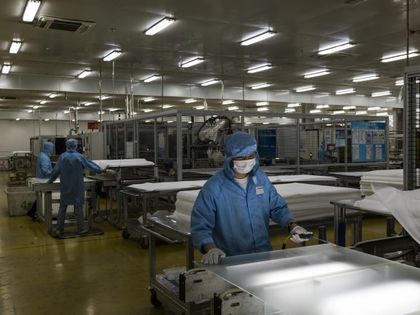 Solar panels being manufactured in Hefei, China. Under an ambitious plan called Made in China 2025, Beijing hopes to dominate cutting-edge technologies like artificial intelligence and electric cars. Photo: AFP