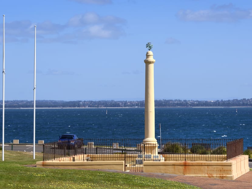 A memorial to French explorer Jean-Francois de Galaup de La Perouse stands on a headland in the Sydney suburb of La Perouse on August 31, 2017.  Photo: AFP