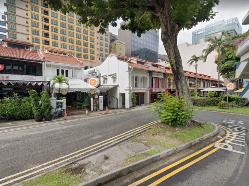 The Urban Redevelopment Authority said that several F&B outlets at China Square and along Prinsep Street (seen above) were found to have repeatedly breached safe distancing regulations.