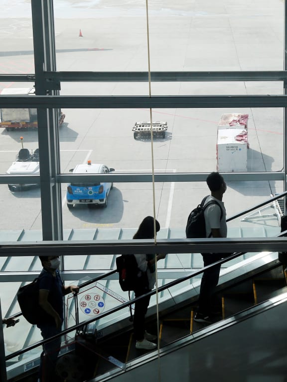 Travellers arrive at Kuala Lumpur International Airport (Klia) under the Malaysia-Singapore Vaccinated Travel Lane (VTL) programme, in Sepang, Malaysia on Nov 29, 2021. 